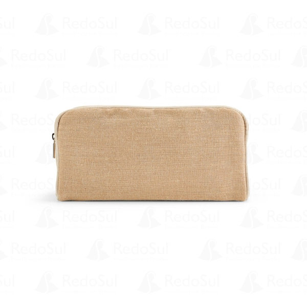 Bolsa de cosméticos Personalizada em juco e polister reciclado